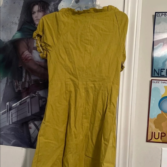 Nasty Gal Lime Yellow Corset Front Mini Dress - NWT (US 10) - Picture 3 of 7